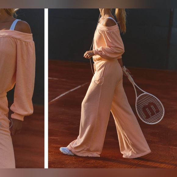 NWT Free People FP Movement One To Beat Onesie - pastel peach - small - Picture 5 of 8